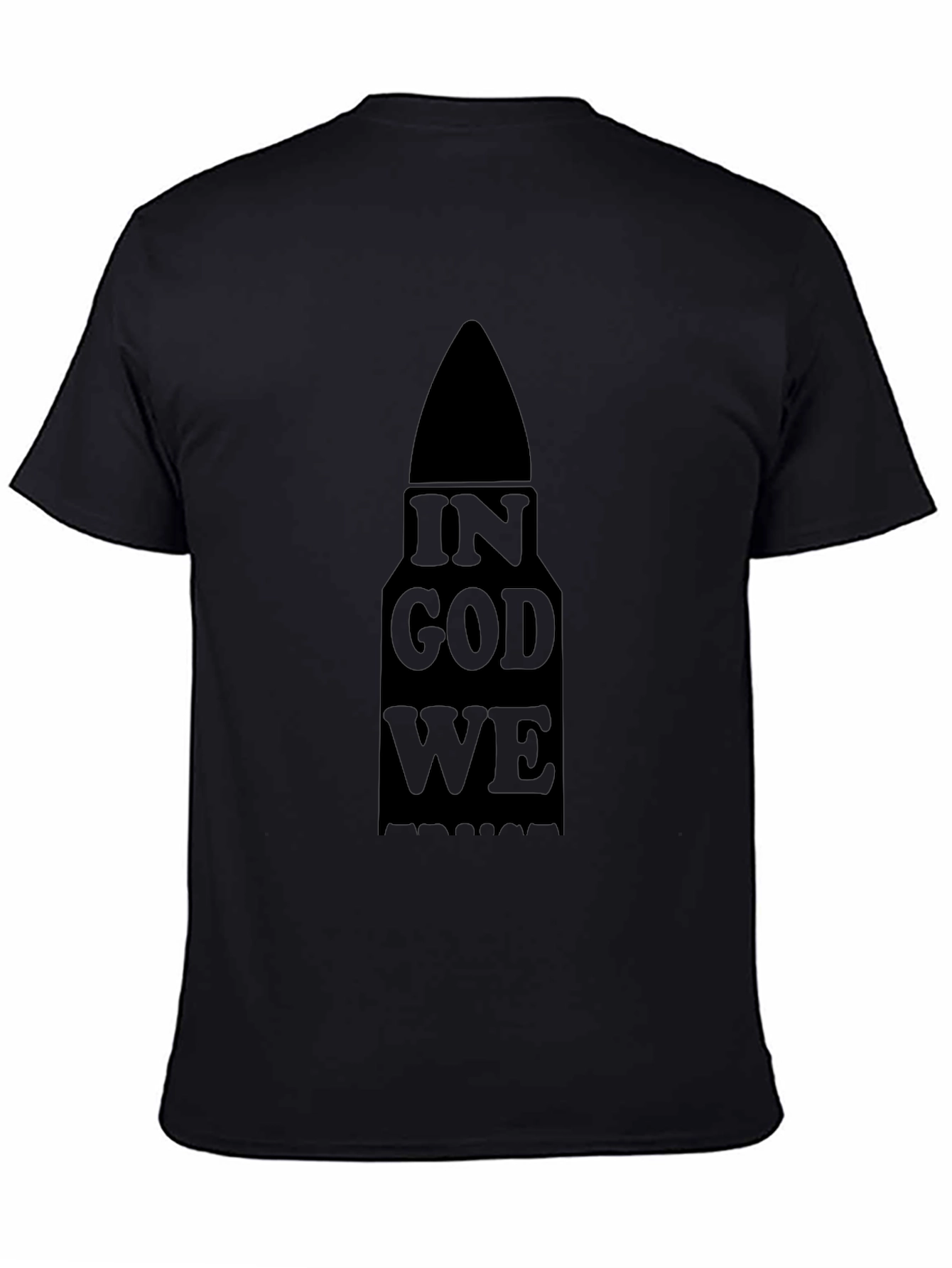 In God We Trust Bullet Graphic Tee - Black