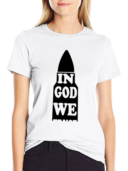 In God We Trust Bullet Graphic Tee - Black