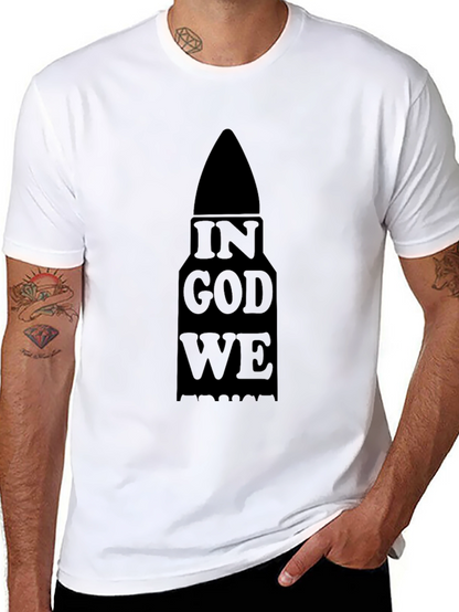 In God We Trust Bullet Graphic Tee - Black