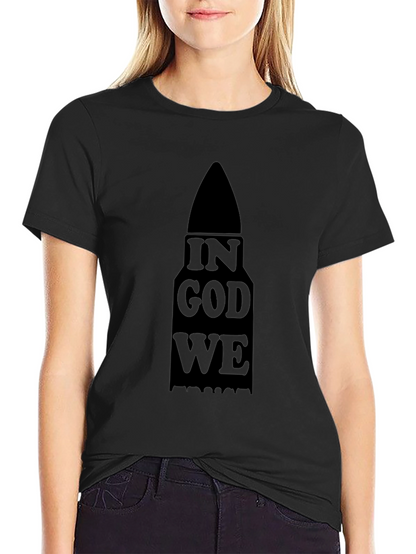 In God We Trust Bullet Graphic Tee - Black