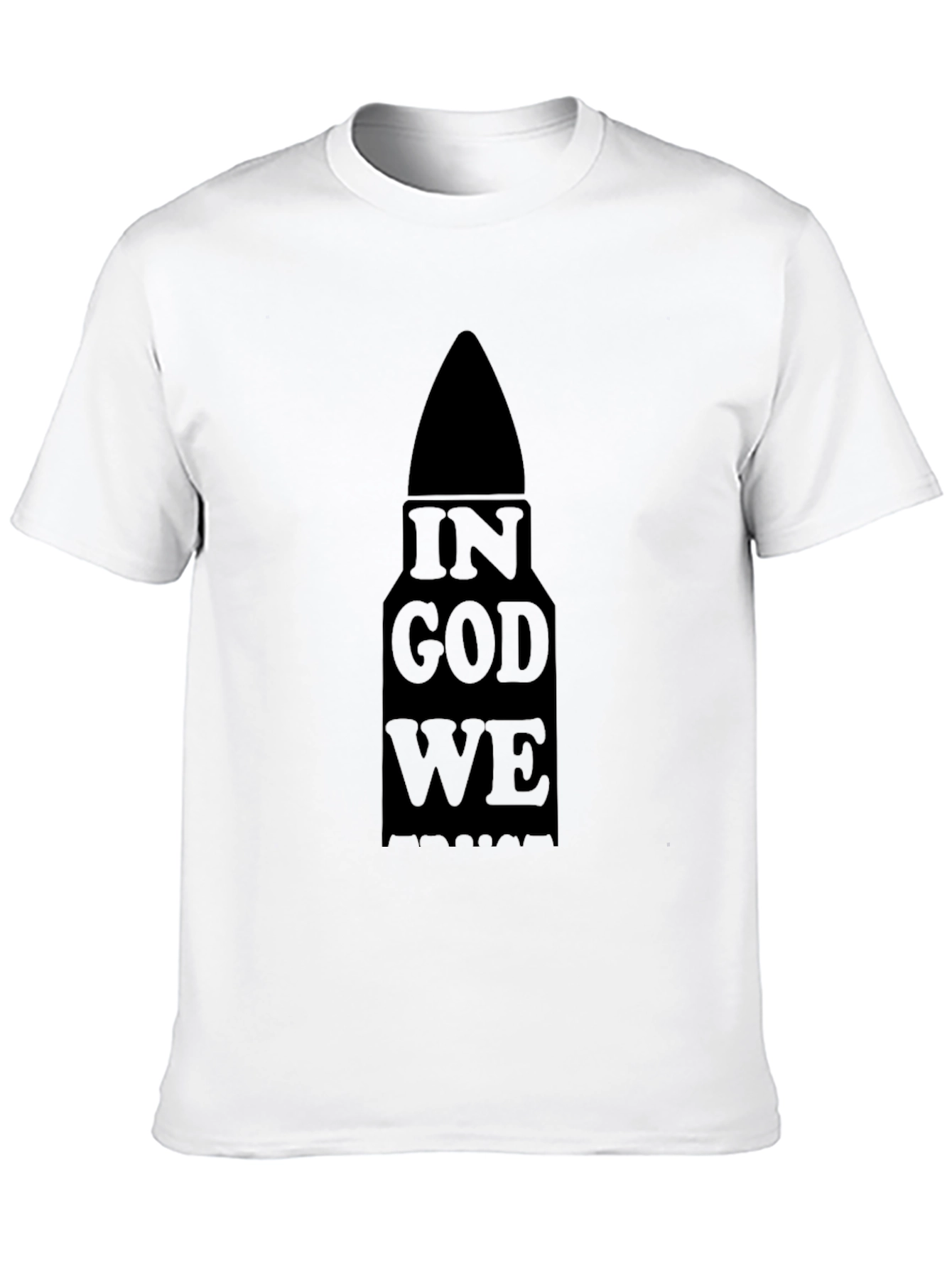 In God We Trust Bullet Graphic Tee - Black