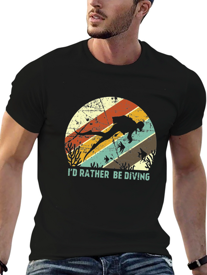 Id Rather Be Diving T-Shirt - Scuba Diver Tee