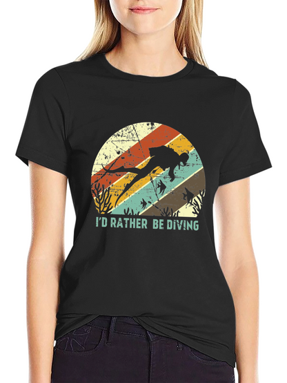 Id Rather Be Diving T-Shirt - Scuba Diver Tee