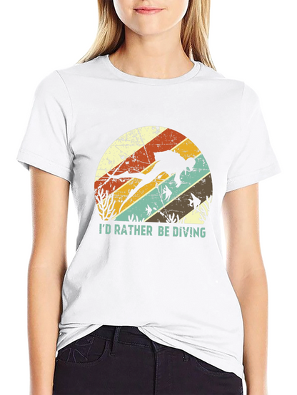 Id Rather Be Diving T-Shirt - Scuba Diver Tee