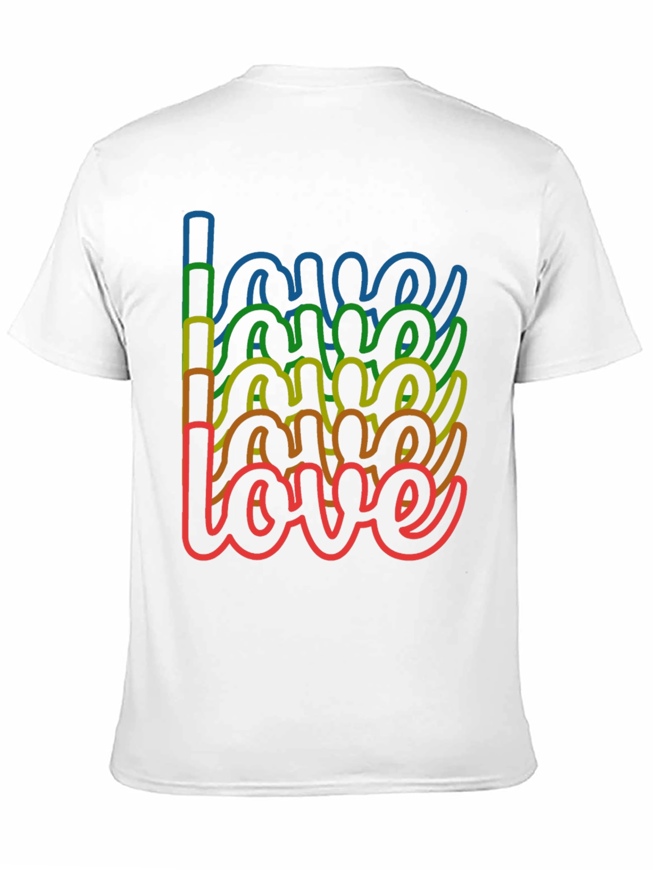 Rainbow Love Graphic Tee - Stylish Black T-Shirt