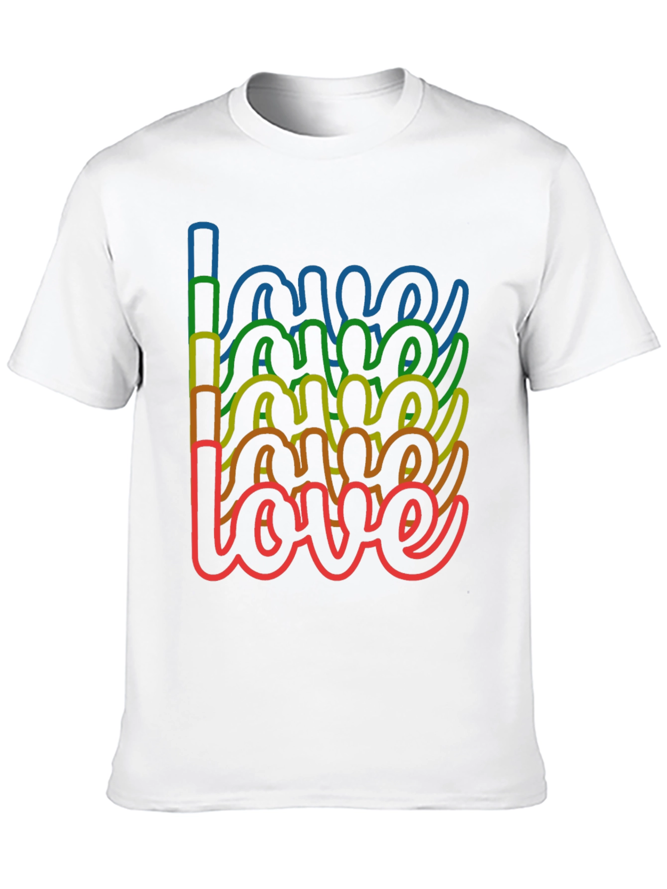 Rainbow Love Graphic Tee - Stylish Black T-Shirt