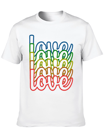 Rainbow Love Graphic Tee - Stylish Black T-Shirt