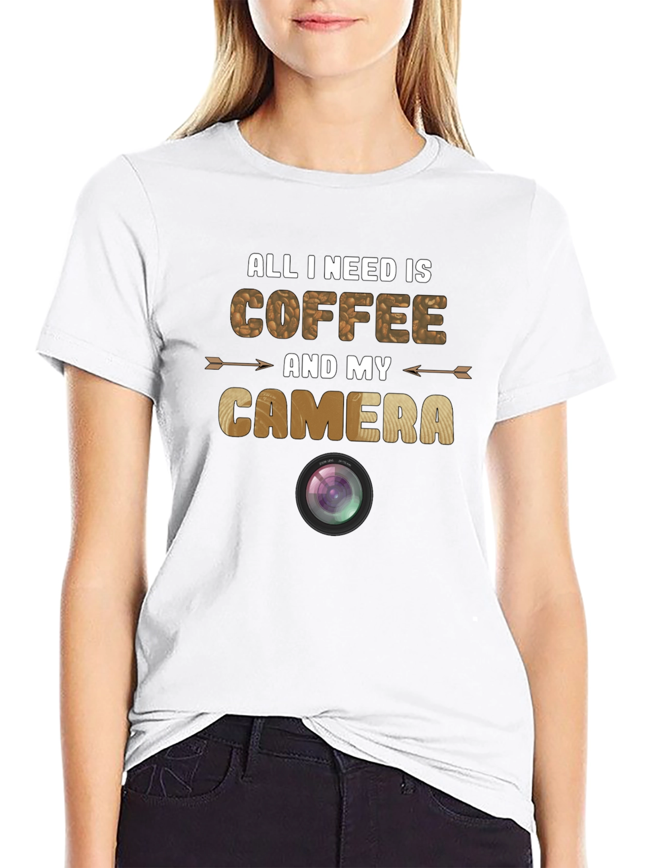 Coffee and Camera Graphic T-Shirt