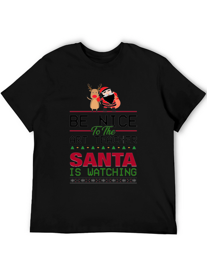 Be Nice to the Art Teacher Christmas Graphic Tee