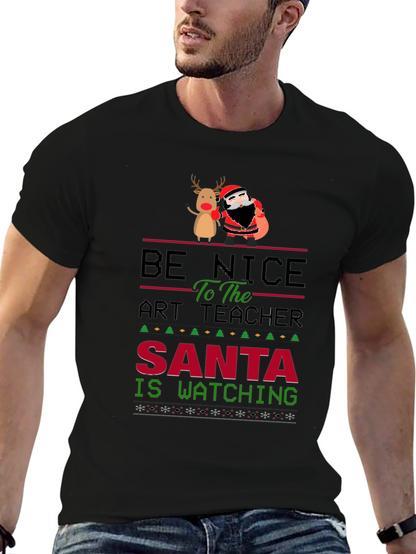 Be Nice to the Art Teacher Christmas Graphic Tee
