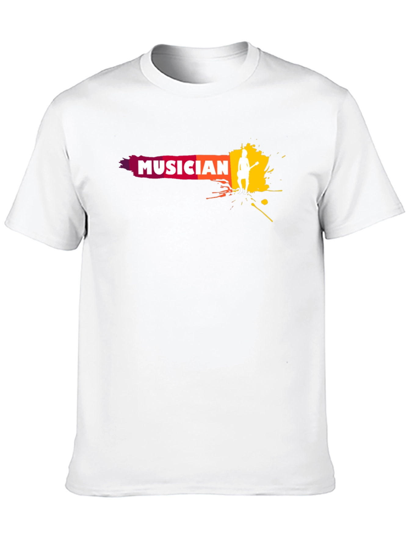 Musician Graphic Print Crew Neck T-Shirt