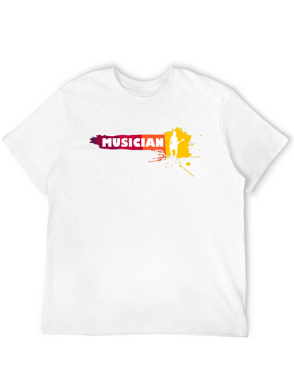 Musician Graphic Print Crew Neck T-Shirt