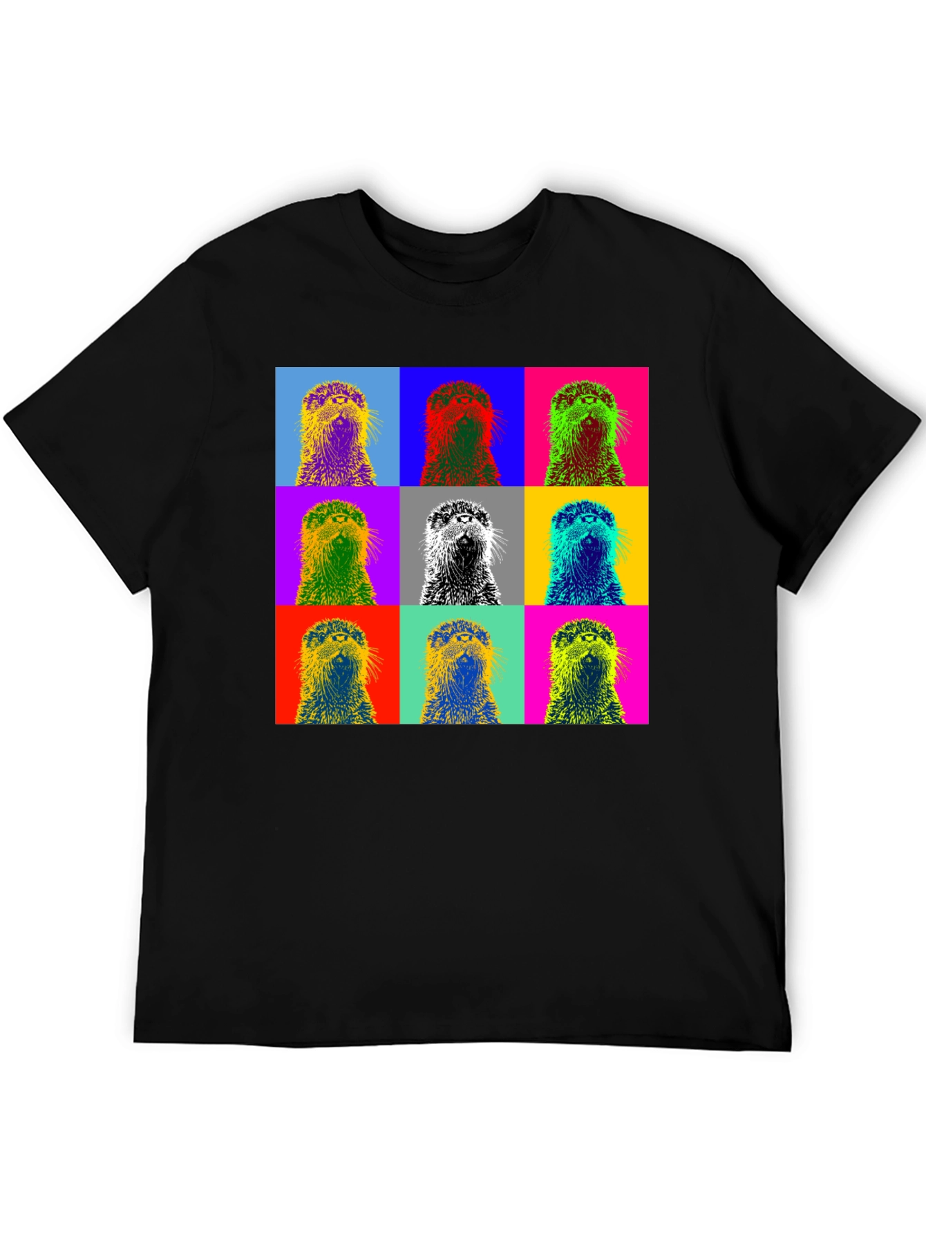 Pop Art Otter Graphic T-Shirt - Novelty Design