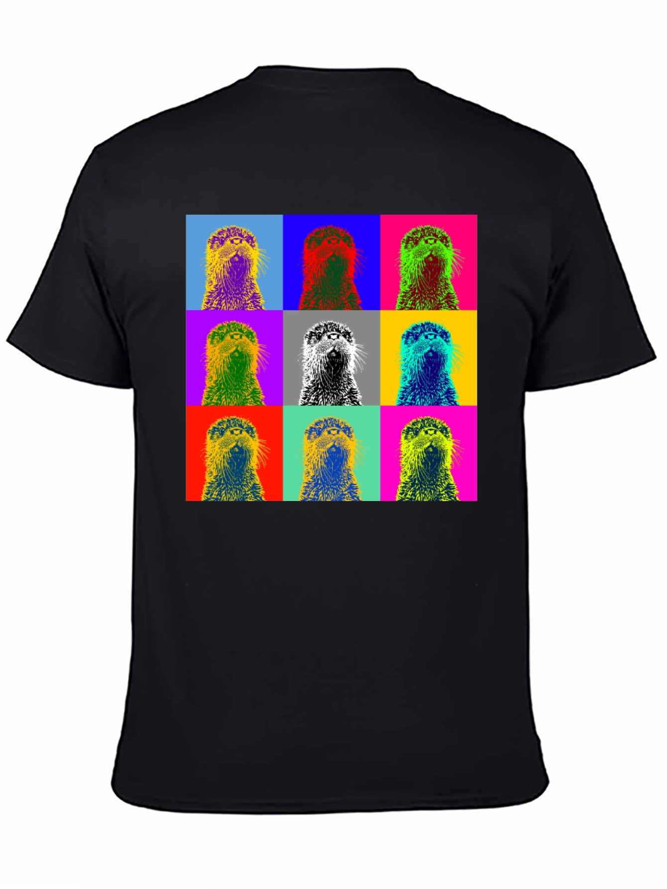 Pop Art Otter Graphic T-Shirt - Novelty Design