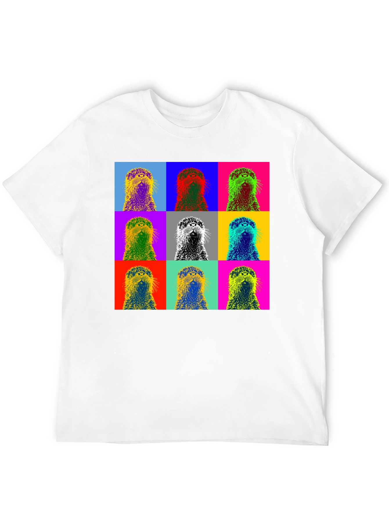 Pop Art Otter Graphic T-Shirt - Novelty Design