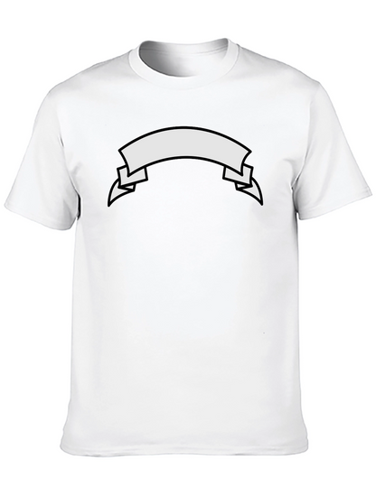 Classic Black Tee with Customizable Banner Design