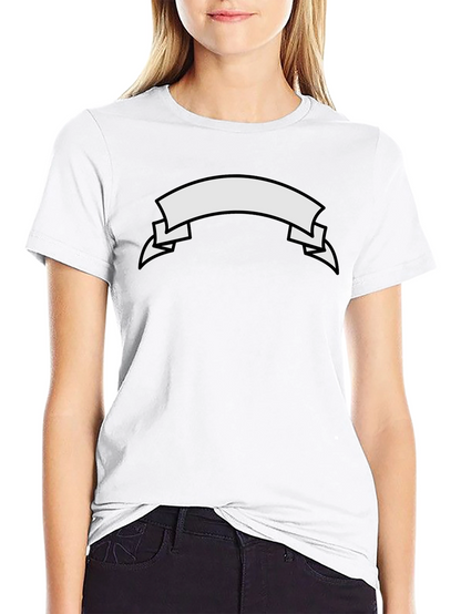 Classic Black Tee with Customizable Banner Design