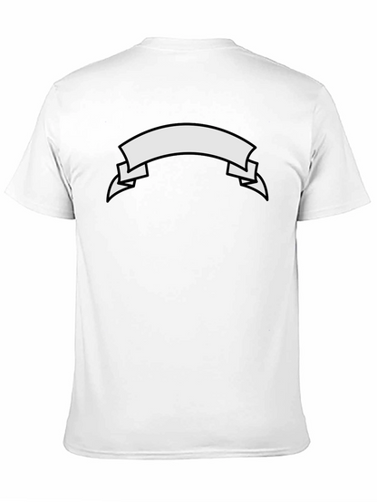 Classic Black Tee with Customizable Banner Design