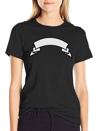 Classic Black Tee with Customizable Banner Design