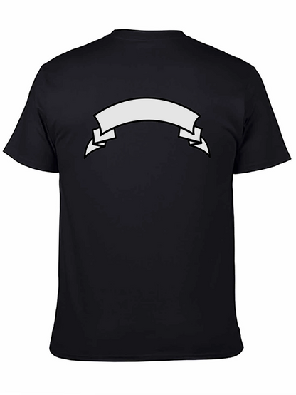 Classic Black Tee with Customizable Banner Design