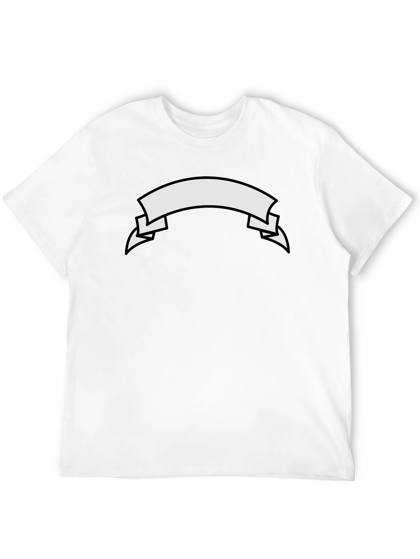 Classic Black Tee with Customizable Banner Design