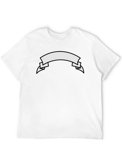 Classic Black Tee with Customizable Banner Design