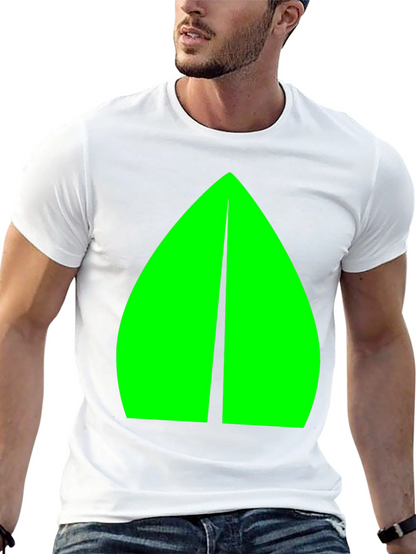 Geometric Green Graphic Black Tee