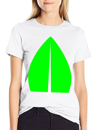 Geometric Green Graphic Black Tee