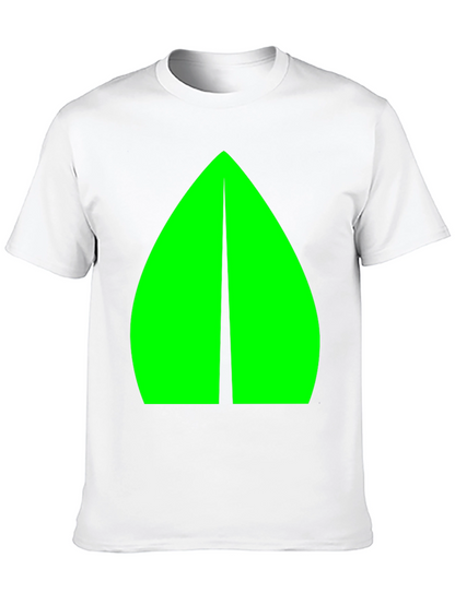 Geometric Green Graphic Black Tee