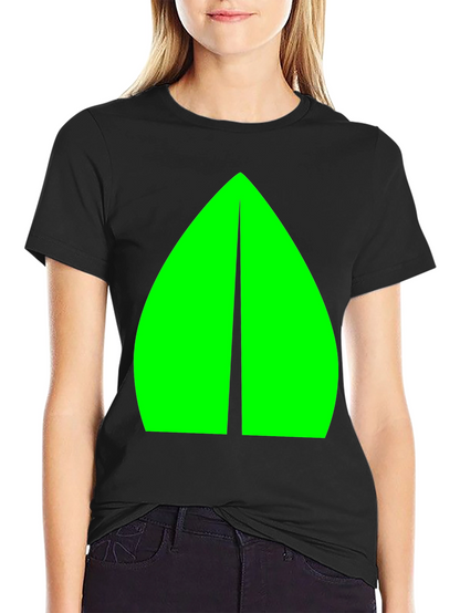 Geometric Green Graphic Black Tee