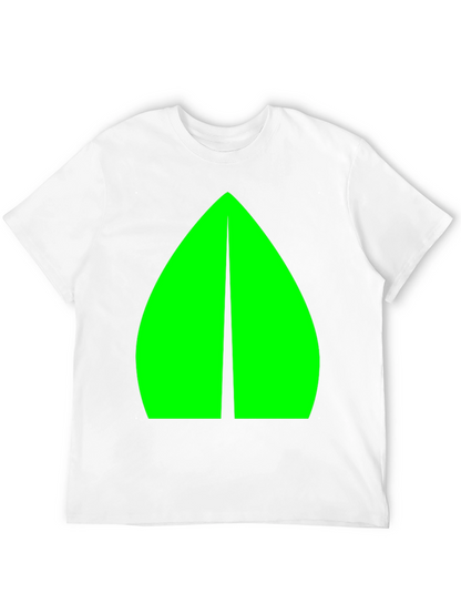 Geometric Green Graphic Black Tee