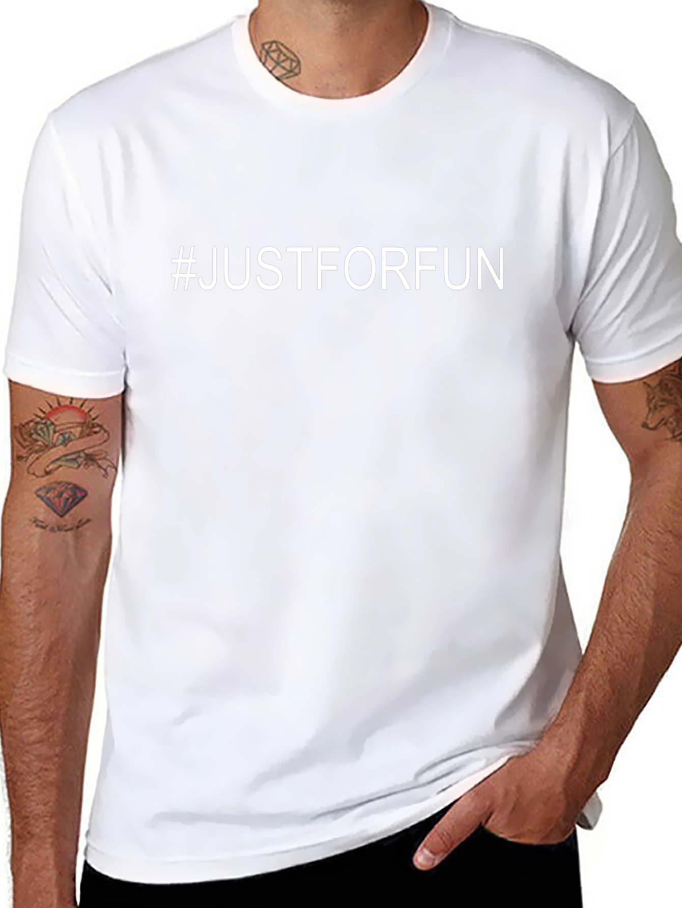 #JustForFun Black T-Shirt - Casual & Comfortable