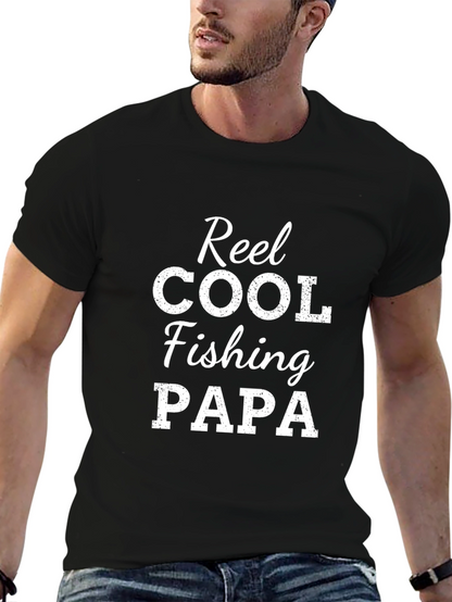 Reel Cool Fishing Papa Graphic T-Shirt