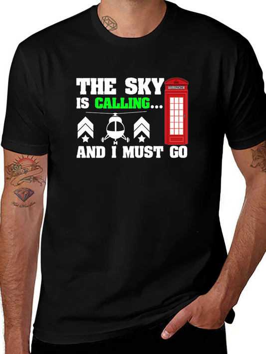 The Sky is Calling T-Shirt: Helicopter Pilot Tee