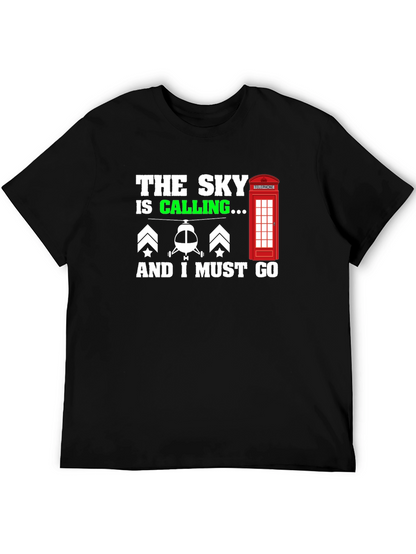 The Sky is Calling T-Shirt: Helicopter Pilot Tee