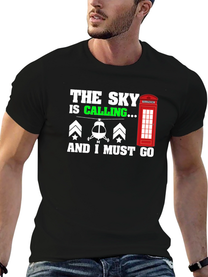 The Sky is Calling T-Shirt: Helicopter Pilot Tee