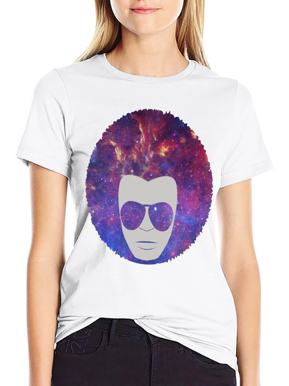 Galaxy Afro Man Graphic Tee - Cool & Unique!