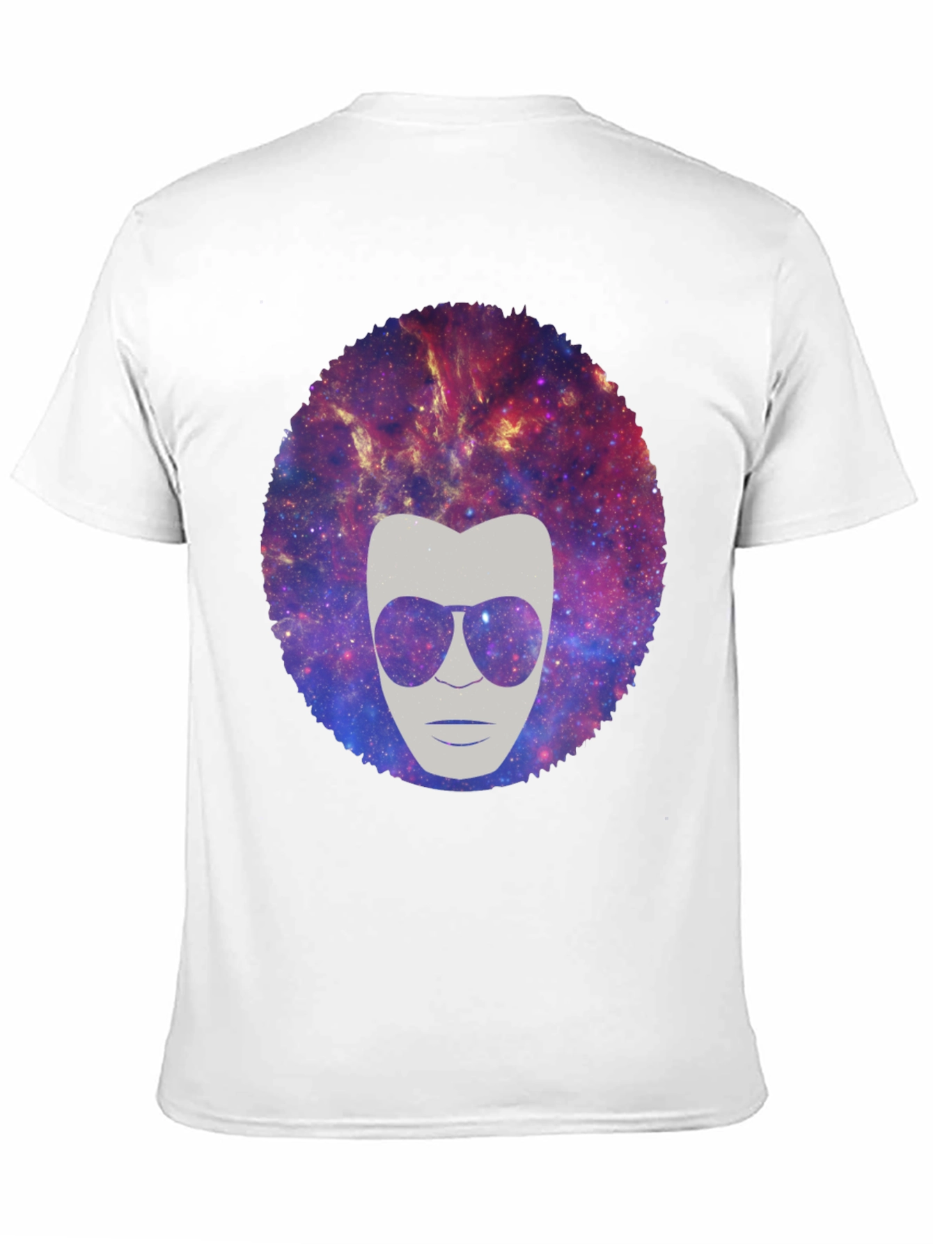 Galaxy Afro Man Graphic Tee - Cool & Unique!