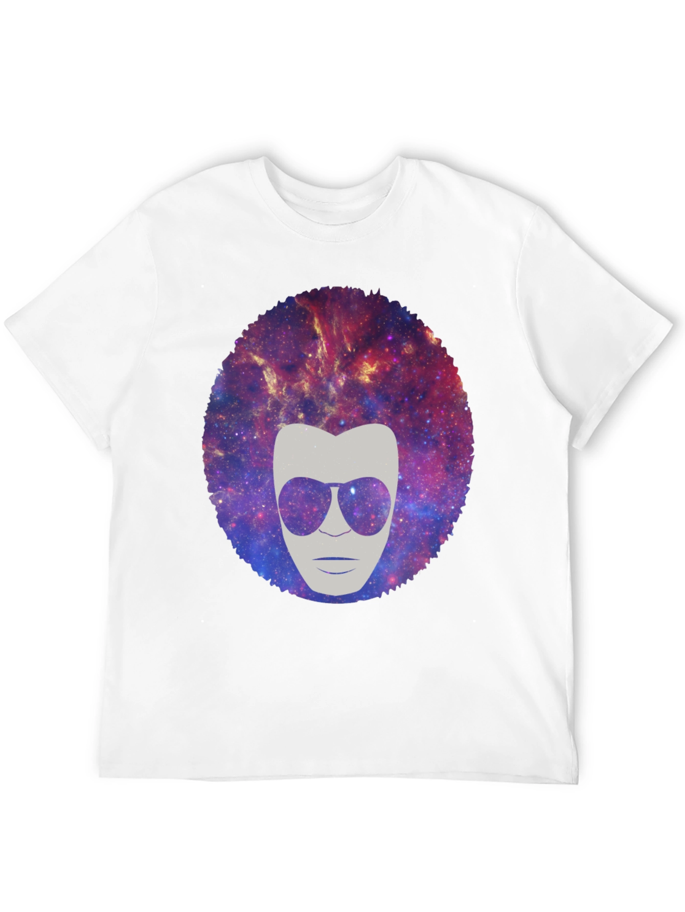 Galaxy Afro Man Graphic Tee - Cool & Unique!