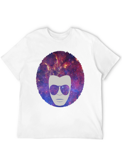 Galaxy Afro Man Graphic Tee - Cool & Unique!