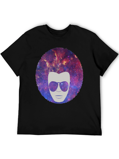 Galaxy Afro Man Graphic Tee - Cool & Unique!