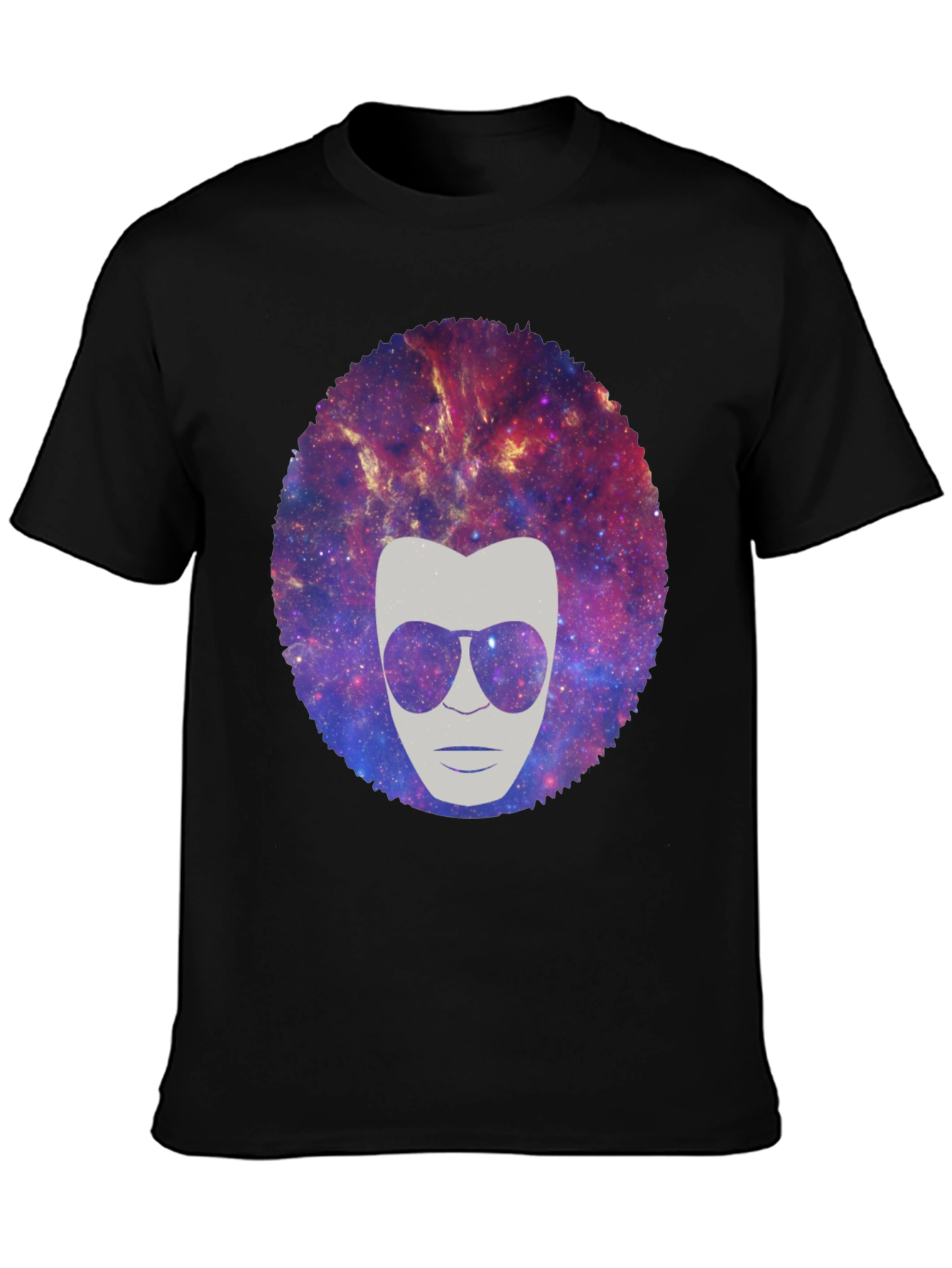 Galaxy Afro Man Graphic Tee - Cool & Unique!