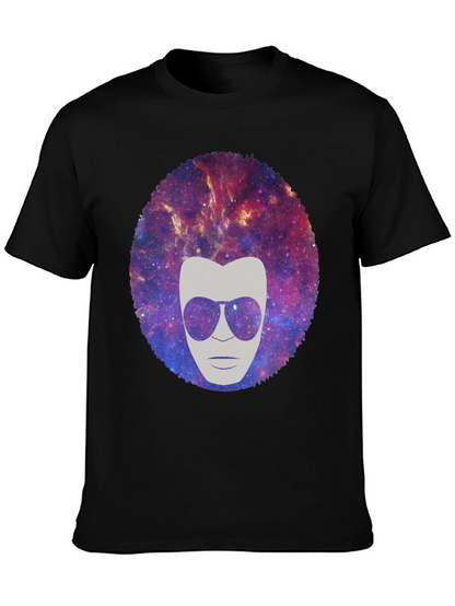 Galaxy Afro Man Graphic Tee - Cool & Unique!