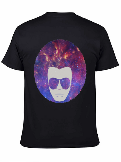 Galaxy Afro Man Graphic Tee - Cool & Unique!