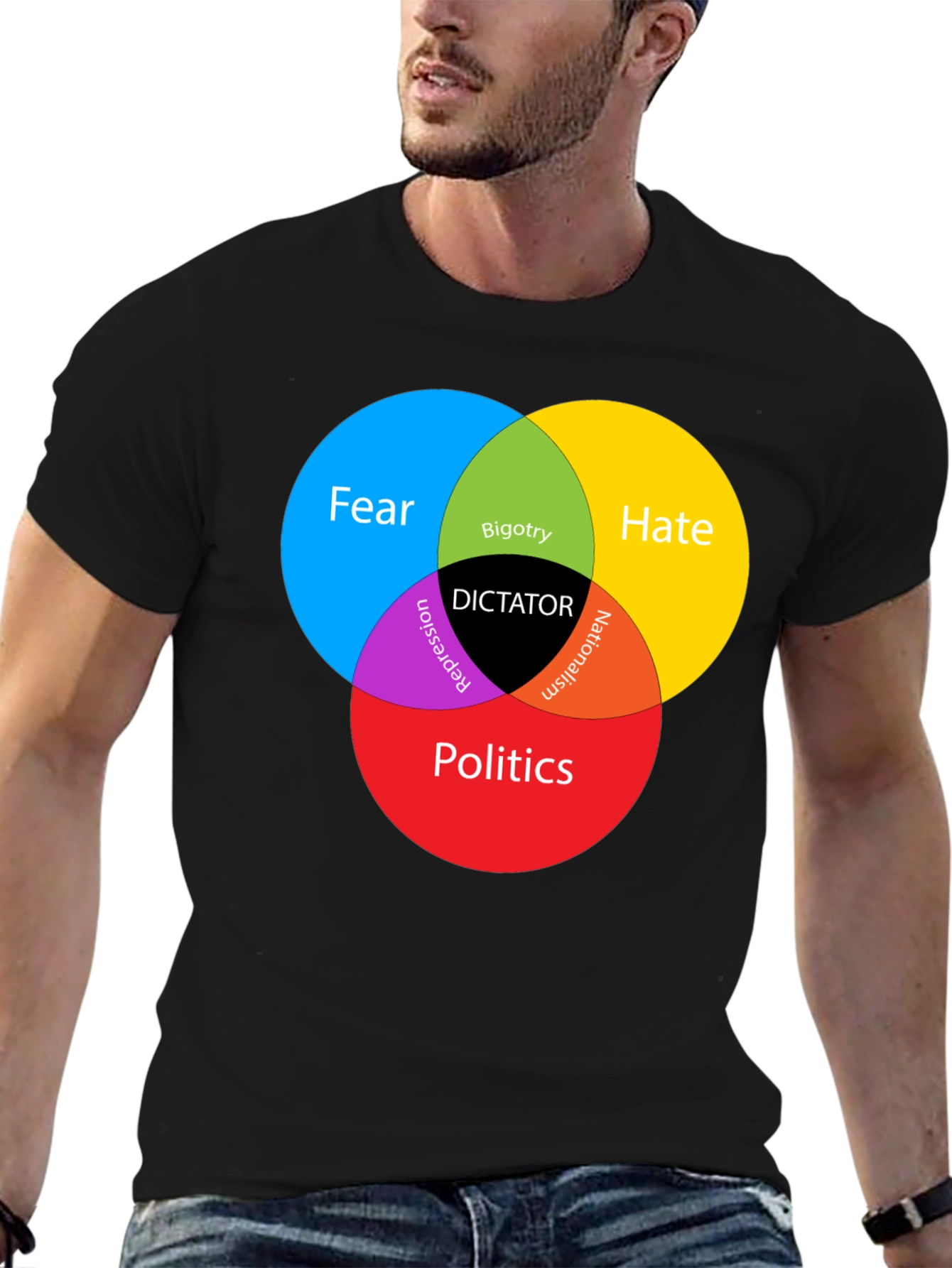 Dictator Venn Diagram Graphic T-Shirt