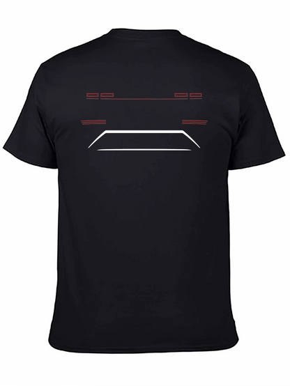 Retro Car Graphic Tee - Black Cotton Blend