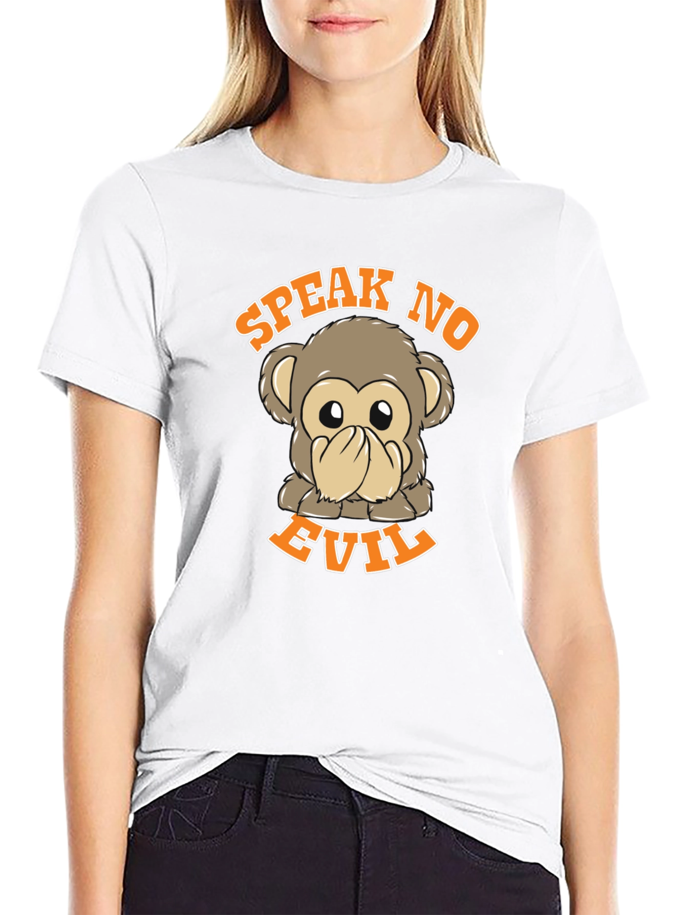 Speak No Evil Monkey Graphic T-Shirt