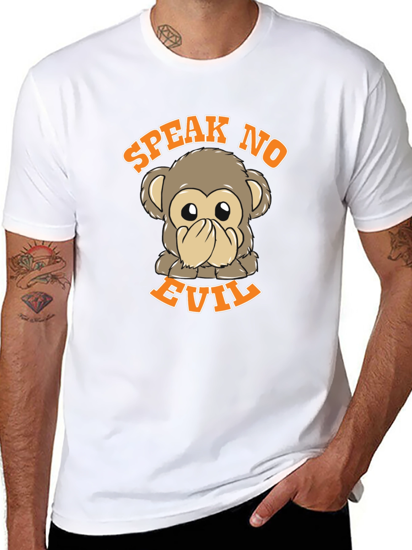 Speak No Evil Monkey Graphic T-Shirt