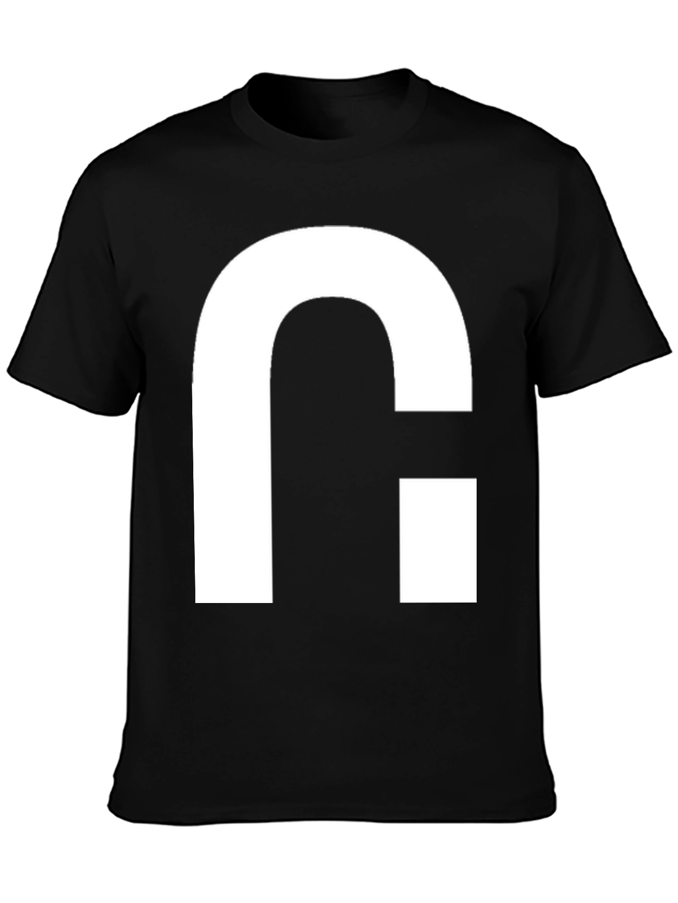 Modern Graphic Tee - Bold White Logo on Black