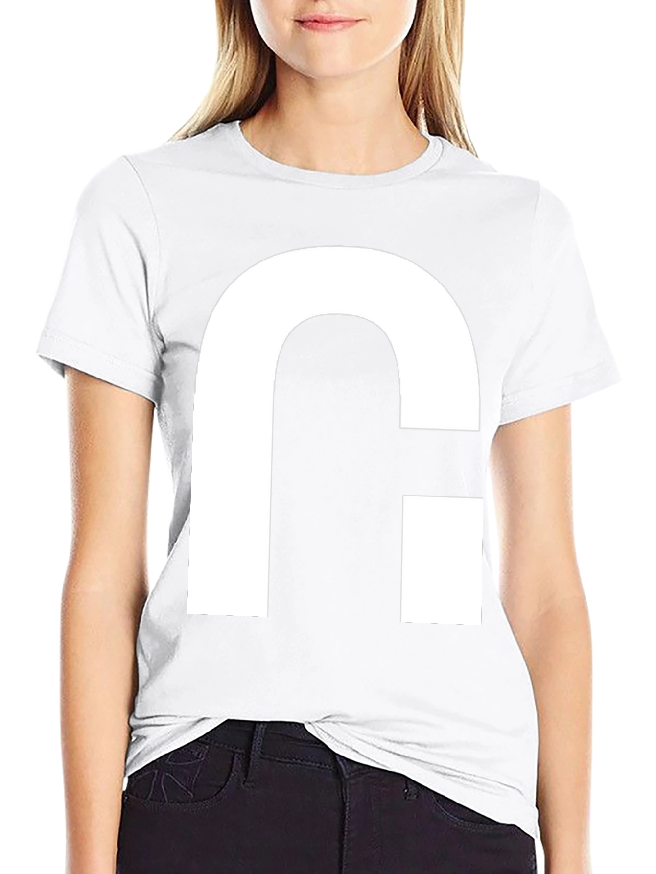 Modern Graphic Tee - Bold White Logo on Black